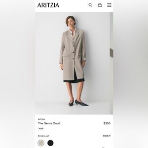 Aritzia Babaton Tan Double-Breasted Blazer Coat